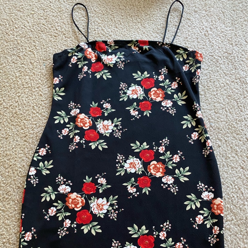 Mini floral dress, L